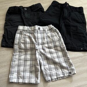 Kids Plaid and Black Shorts Set